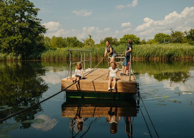Rope ferry across the Herzbergstich, photo: Julia Nimke, license: Ziegeleipark Mildenberg