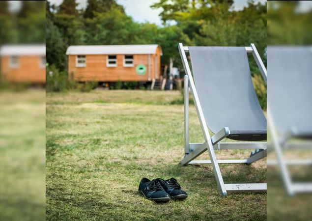 Camping site at Großer Wentowsee; accommodation, photo: Susanne Wernicke, photo and design Zehdenick, licence: Christiane Erdmann