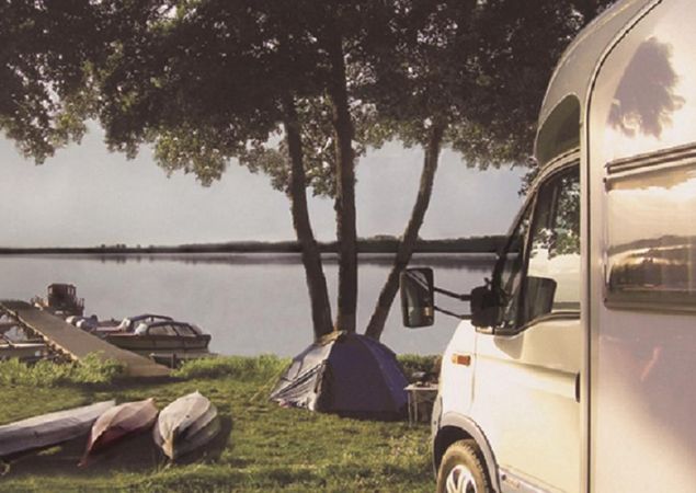 Guest mooring "Campingpark Himmelpfort" at Lake Stolpsee