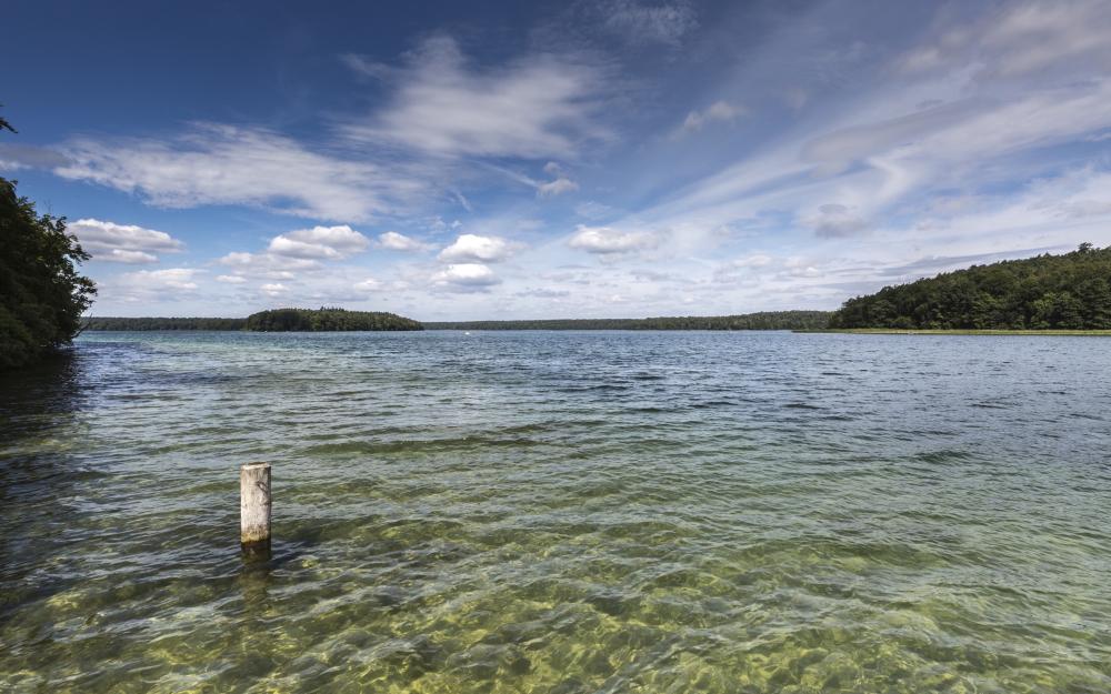 Blick von der Badestelle am Stechlinsee, Foto: Steffen Lehmann, Lizenz: TMB-Fotoarchiv
